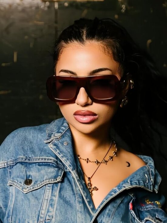 Oversized Thick Frame Sun Glasses main image 6